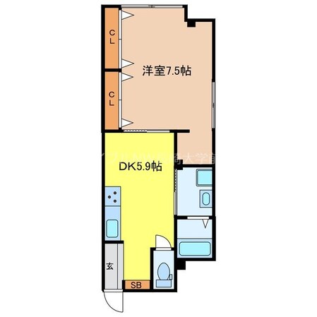 崇福寺駅 徒歩8分 1階の物件間取画像